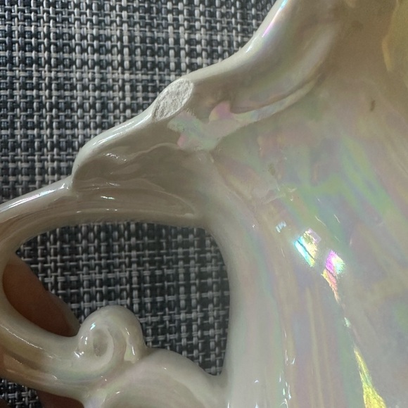 Iridescent Pitcher & Bowl Set Royal Haeger Style Cottagecore Retroglam Accent - Picture 5 of 11